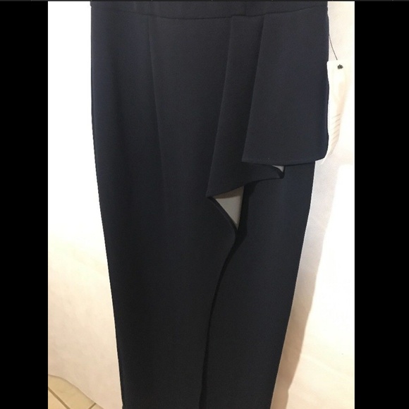 NWT Alex Evenings Embellished Off‎ the Shoulder Gown in Deep Navy [SZ 10 ] - Picture 8 of 8